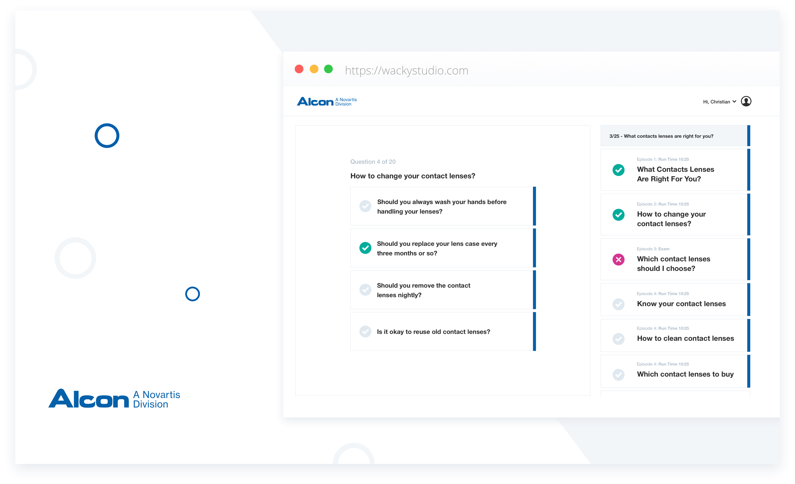 Alcon e-learning - Wacky Studio
