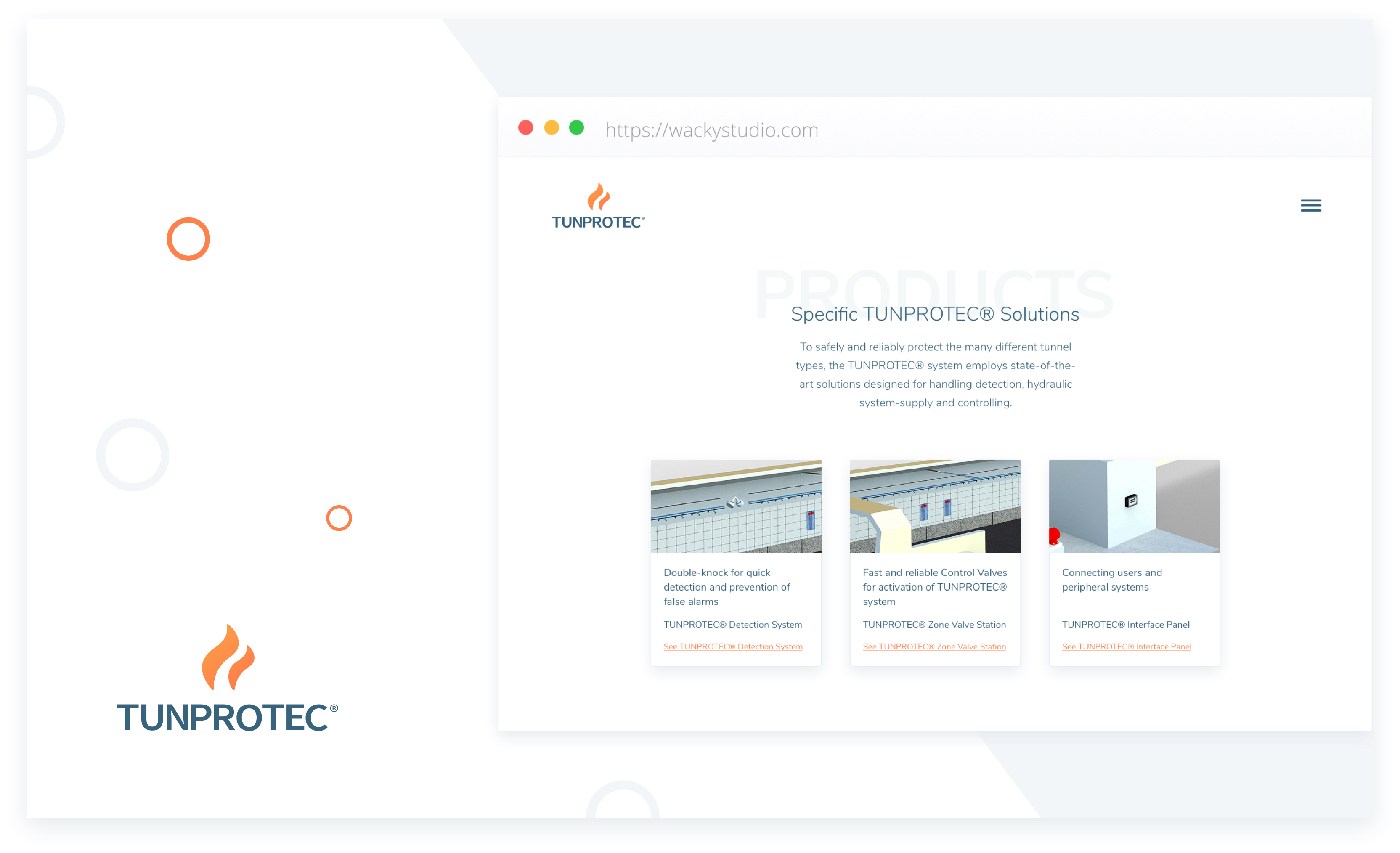 TUNPROTEC visuel identitet - Wacky Studio